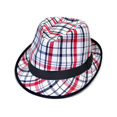 Checked hat